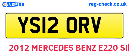 YS12ORV are the vehicle registration plates.
