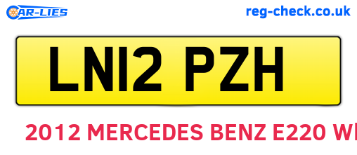 LN12PZH are the vehicle registration plates.