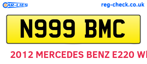 N999BMC are the vehicle registration plates.