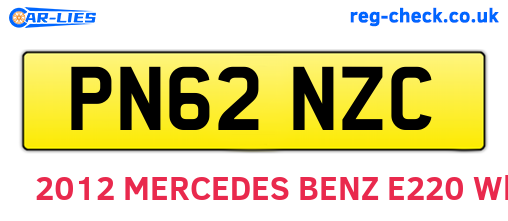 PN62NZC are the vehicle registration plates.