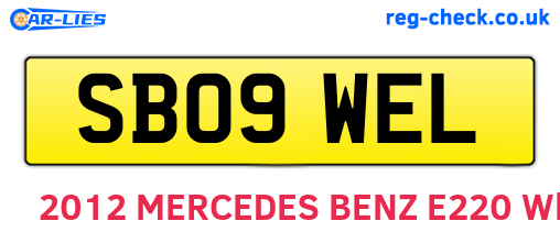 SB09WEL are the vehicle registration plates.
