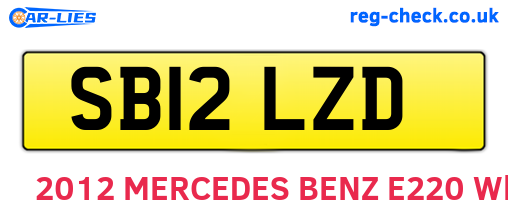 SB12LZD are the vehicle registration plates.