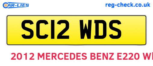 SC12WDS are the vehicle registration plates.