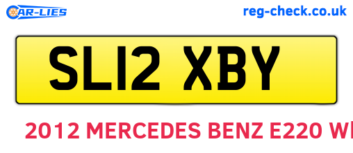 SL12XBY are the vehicle registration plates.