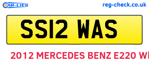SS12WAS are the vehicle registration plates.