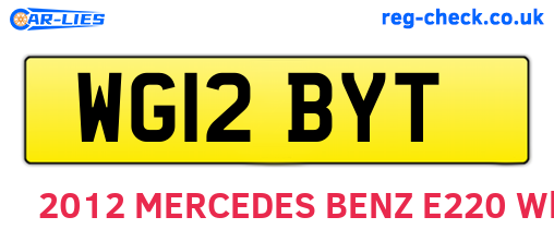WG12BYT are the vehicle registration plates.