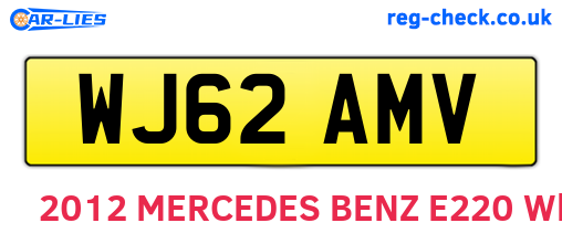 WJ62AMV are the vehicle registration plates.