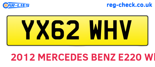 YX62WHV are the vehicle registration plates.