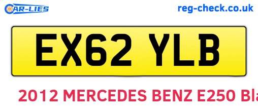 EX62YLB are the vehicle registration plates.
