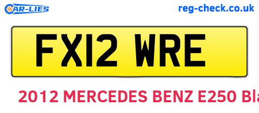 FX12WRE are the vehicle registration plates.