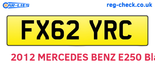 FX62YRC are the vehicle registration plates.