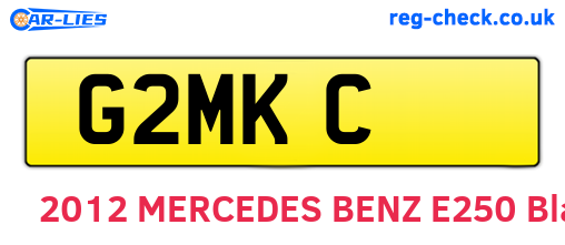 G2MKC are the vehicle registration plates.