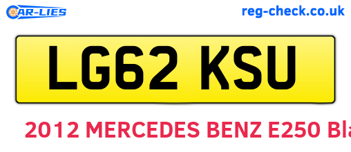 LG62KSU are the vehicle registration plates.