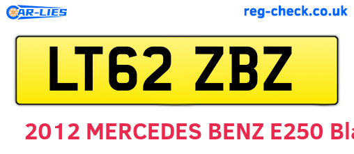 LT62ZBZ are the vehicle registration plates.