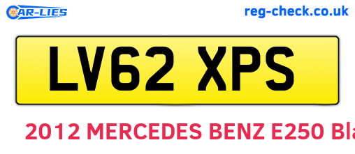 LV62XPS are the vehicle registration plates.