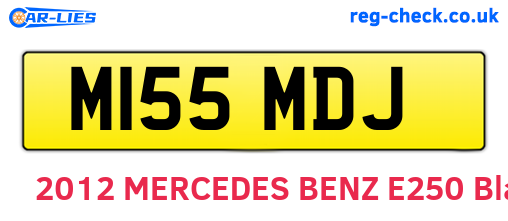 M155MDJ are the vehicle registration plates.
