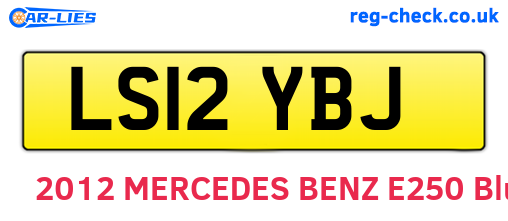 LS12YBJ are the vehicle registration plates.