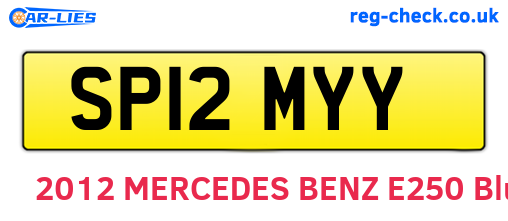 SP12MYY are the vehicle registration plates.