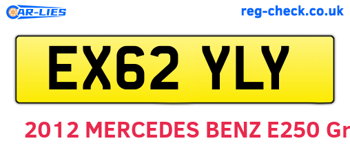 EX62YLY are the vehicle registration plates.
