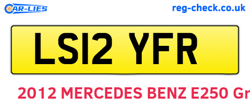 LS12YFR are the vehicle registration plates.