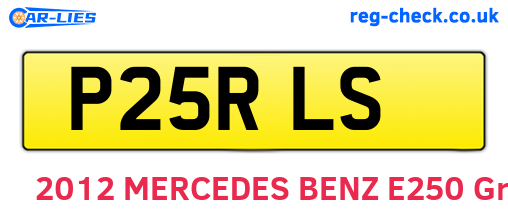 P25RLS are the vehicle registration plates.