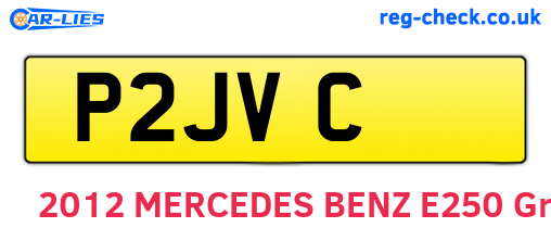 P2JVC are the vehicle registration plates.