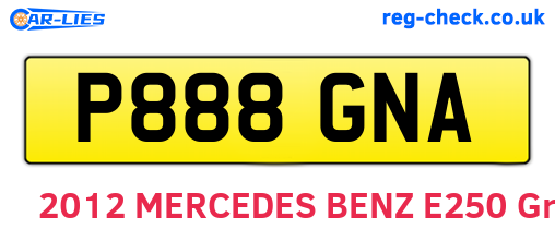P888GNA are the vehicle registration plates.