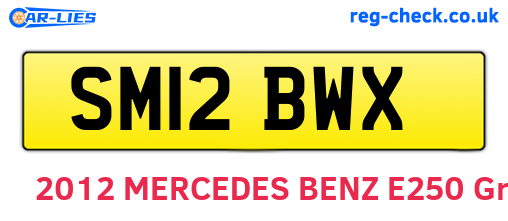 SM12BWX are the vehicle registration plates.