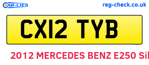 CX12TYB are the vehicle registration plates.