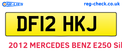 DF12HKJ are the vehicle registration plates.
