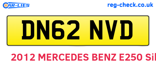 DN62NVD are the vehicle registration plates.