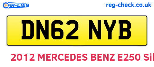 DN62NYB are the vehicle registration plates.
