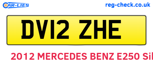 DV12ZHE are the vehicle registration plates.