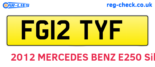 FG12TYF are the vehicle registration plates.