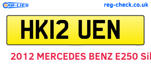 HK12UEN are the vehicle registration plates.