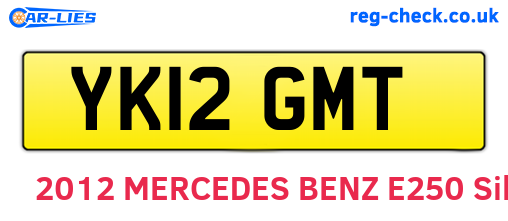 YK12GMT are the vehicle registration plates.