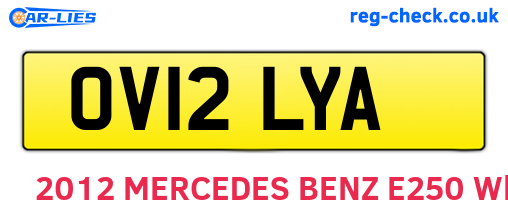 OV12LYA are the vehicle registration plates.