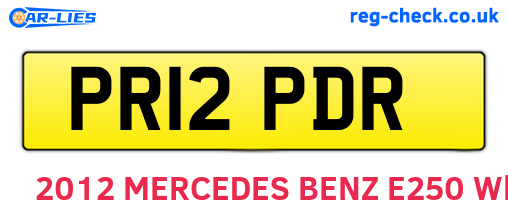 PR12PDR are the vehicle registration plates.