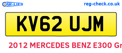 KV62UJM are the vehicle registration plates.