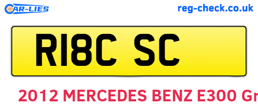 R18CSC are the vehicle registration plates.