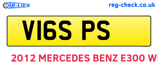 V16SPS are the vehicle registration plates.
