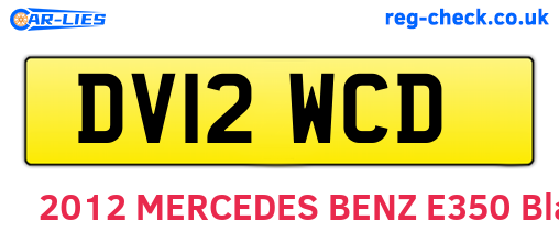 DV12WCD are the vehicle registration plates.