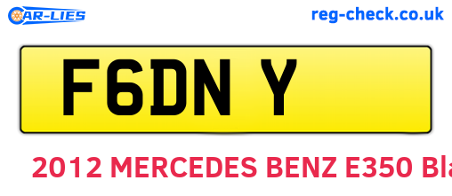 F6DNY are the vehicle registration plates.