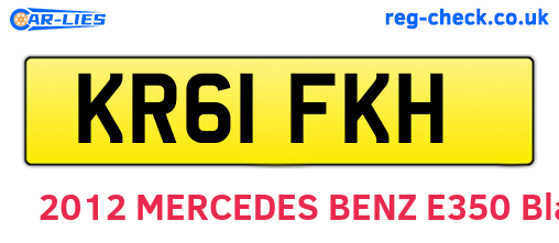 KR61FKH are the vehicle registration plates.