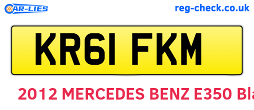 KR61FKM are the vehicle registration plates.