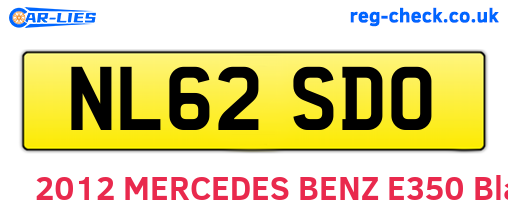 NL62SDO are the vehicle registration plates.