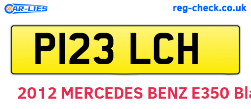 P123LCH are the vehicle registration plates.