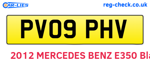 PV09PHV are the vehicle registration plates.