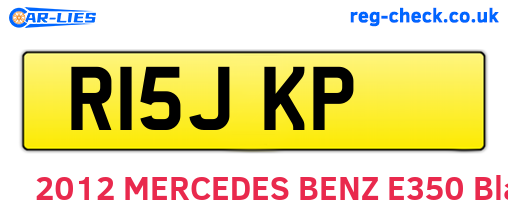 R15JKP are the vehicle registration plates.