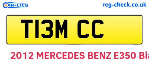 T13MCC are the vehicle registration plates.